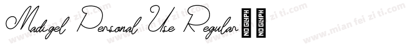 Madigel Personal Use Regular字体转换